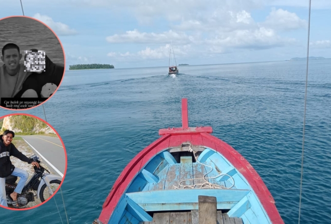 Nelayan Cemaga Utara dan Batu Gajah Kerahkan Belasan Pompong Bantu Pencarian ABK KM Ocean Three