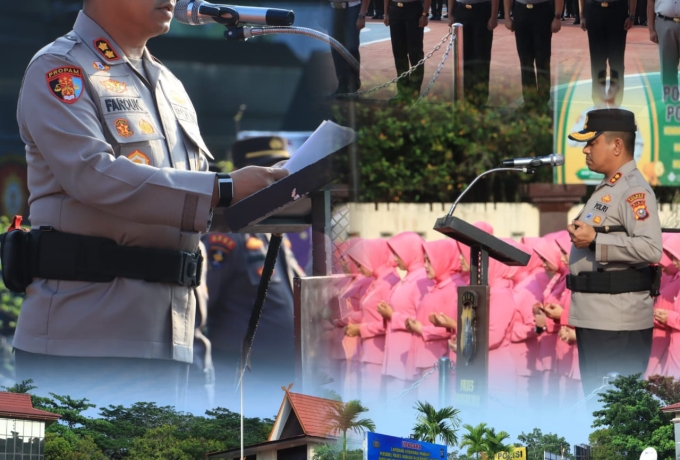 47 Personel dan 1 PNS Polri Polres Inhil Naik Pangkat, Kapolres: Jadikan Amanah untuk Tingkatkan Pengabdian