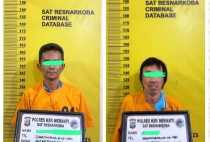 Satresnarkoba Polres Meranti Tangkap Dua Terduga Pengedar, Sita 9 Paket Sabu