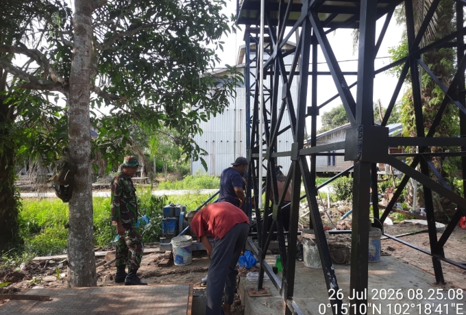 Air Bersih Sebentar lagi Hadir, Satgas TMMD Ke-129 Kodim 0313/KPR Mulai Pengeboran Sumur Bor
