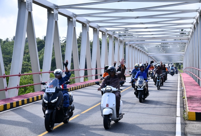 Touring Merah Putih Lanud Raden Sadjad Jelajahi Pesona Wisata Natuna Jelang HUT RI ke 81