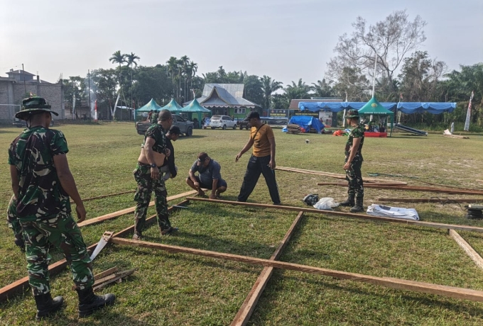 Jelang Penutupan TMMD ke-129, Satgas Kodim 0313/KPR Matangkan Persiapan Upacara di Pangkalan Terap