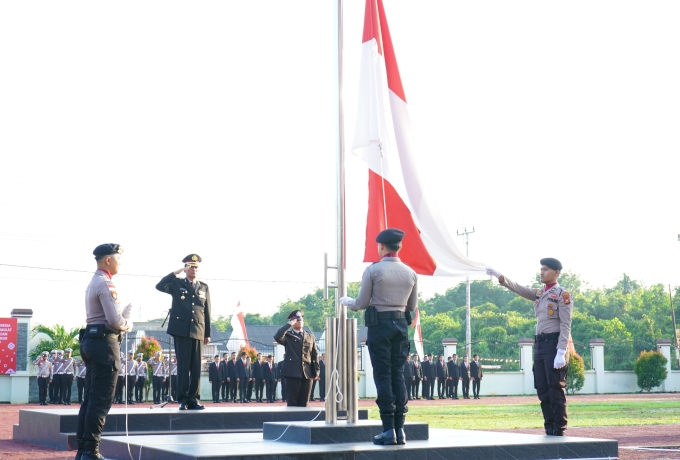 Polres Kepulauan Meranti Gelar Upacara HUT ke-81 Kemerdekaan RI
