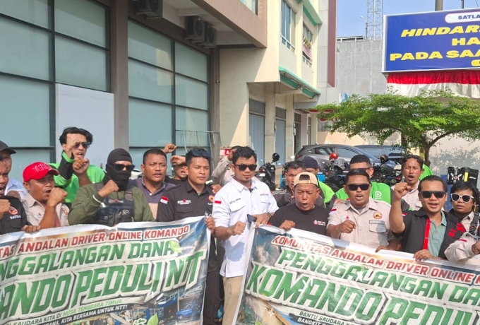 Driver Online Batam Bersatu, Komando Galang Dana untuk Korban Gempa NTT