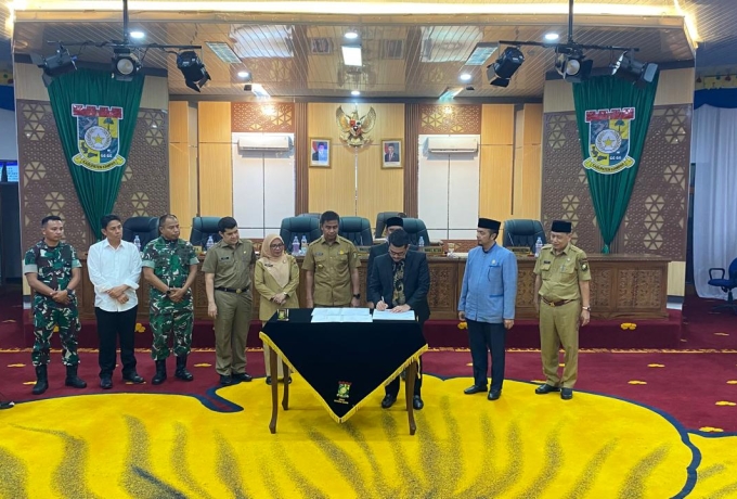 Rapat Paripurna DPRD Kampar, Pemkab dan DPRD Tandatangani Nota Kesepakatan Perubahan KUA-PPAS 2026