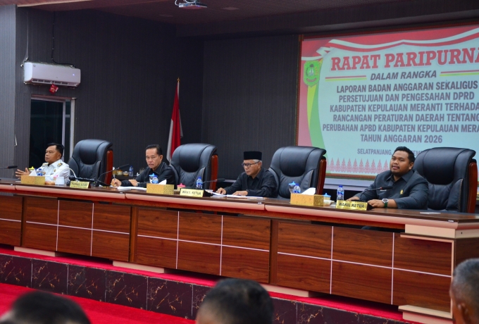 DPRD Kepulauan Meranti Gelar Rapat  Paripurna Dengan Agenda Sahkan APBD Perubahan 2026