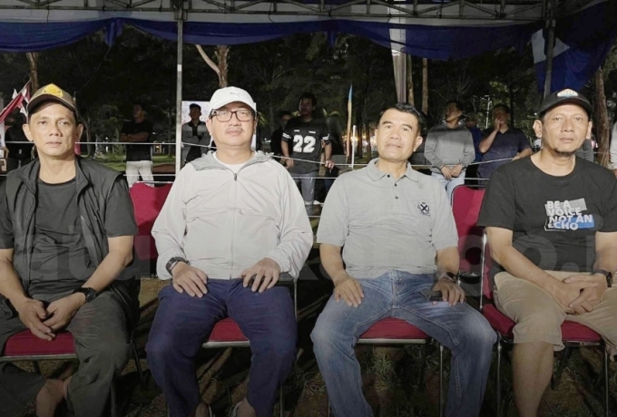 Laga Perdana Voli Putri Piala Bupati Natuna 2026, Sekda Boy Turun Langsung Beri Dukungan