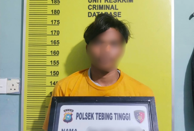 Seorang Pria Terduga Pelaku  Pembobol Rumah di Banglas Ditangkap Polsek Tebing tinggi