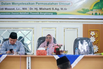 Hadiri Halaqah Pimpinan Pesantren se-Kampar, Wabup Misharti Paparkan Capaian dan Program Pembangunan Daerah