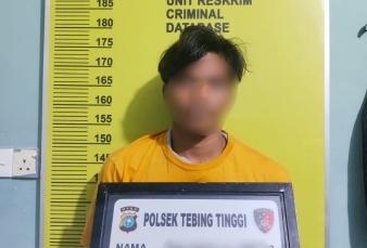 Seorang Pria Terduga Pelaku  Pembobol Rumah di Banglas Ditangkap Polsek Tebing tinggi