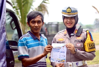 Satlantas Polres Kampar Bersama UPT Samsat Bangkinang Gelar Ramp Check Operasi Patuh Lancang Kuning 2026